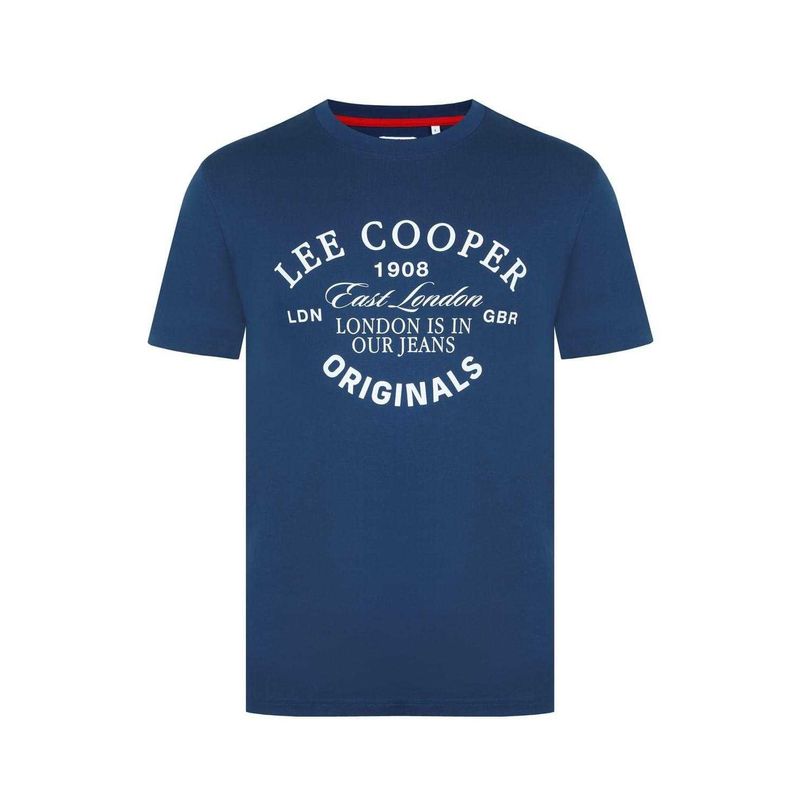 Lee Cooper Mens Cotton Crew Neck  Vintage Blue